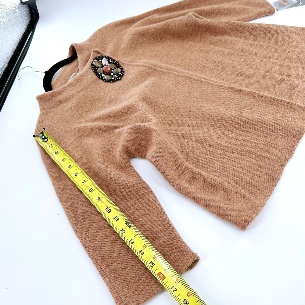 JM Collection Women's 100# wool 3/4 Sleeve Cardigan size M Petite - Picture 6 of 14
